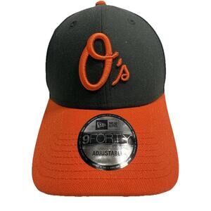 Baseball Orioles New Era 9FORTY‎ Adjustable Hat Black Orange MLB Baseball Cap